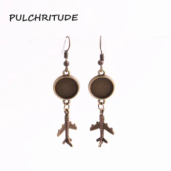 

PULCHRITUDE Metal Alloy Antique Bronze 10pairs(20pcs) Fit 12mm Cabochon Spoon Fork Charm Earrings Diy Jewelry MakingC1793