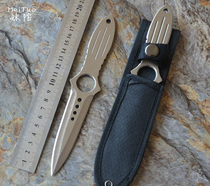

LLxxmm Performance Tactical Diving Knife Outdoor Straight Camping Fixed Blade Leggings Knife EDC Hunting Tool Couteau Cuchillo