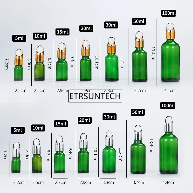 5 мл/10 мл/15 мл/20 мл реагент глаз капельница зеленый стекло ароматерапия Пипетка для жидкости бутылка многоразового F2020