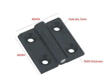 

10PCS BLACK 5mm Mount Hole Zinc alloy die-casting hinge Closet Cabinet Door Butt Hinge 40mm x 40mm