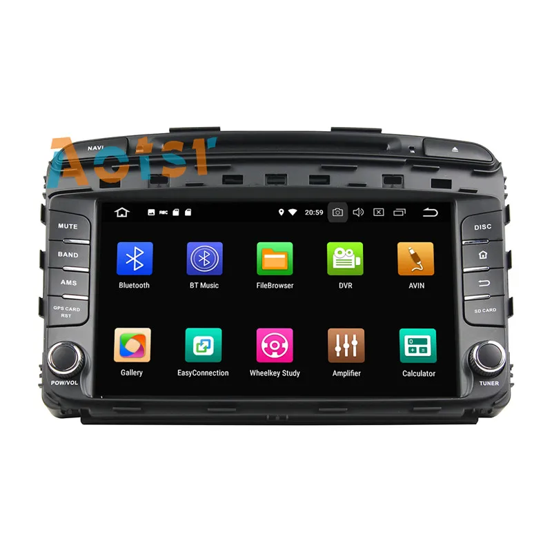 Discount IPS Screen Android 8.0 Car dvd multimedia player head unit for Kia SORENTO 2015 GPS Navigation radio autostereo 4+32G Octa Core 4