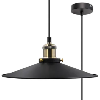 

E27 Black Pendant Light Shade Vintage Metal Ceiling Hanging Lamp Shade Light Fixture for Kitchen Dining Room Restaurant Maximum