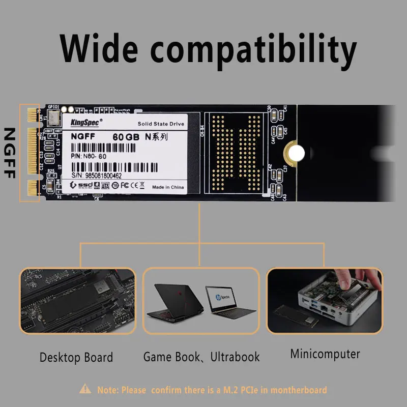 

Kingspec super-speed NGFF M.2 SSD 64GB internal solid state hard drive disk flash memroy module 22*80mm for Tablet/ultrabook