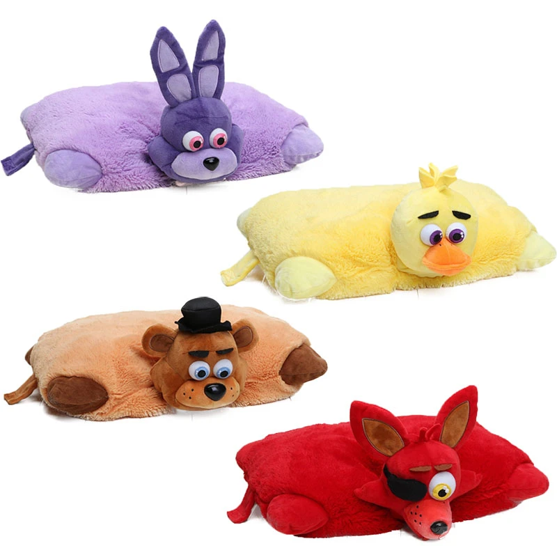 Five Nights at Freddys Toy 43cm*30cm FNAF Pillow Mangle Foxy Chica Bonnie Golden Freddy Fazbear Plush Toys Cushion juguetes White