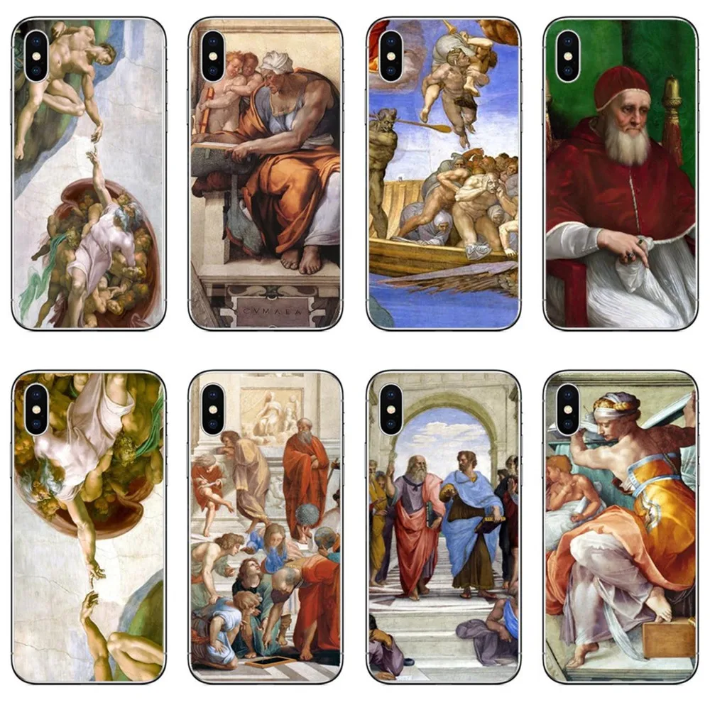 

Art Fresco Michelangelo Creation of Adam Hard Phone Case Cover Shell For Apple IPhone 5 5s SE 6 6s Plus 7 8 Plus 8Plus X 10