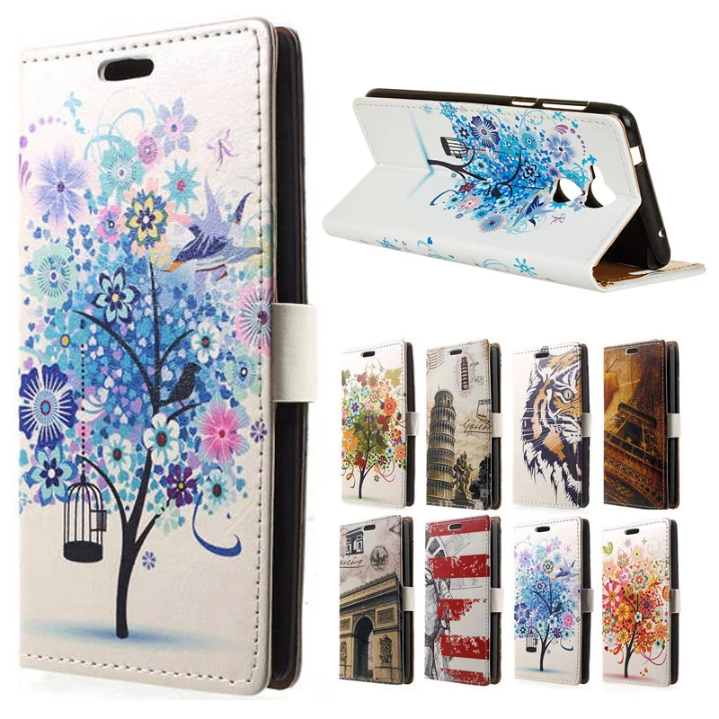 

Luxury Blue Tree Leather Wallet Flip Coque Cover For Huawei Honor 6A 6 A DLI-AL10 DLI-TL20 5.0" Mobile Phone Bag Cases Funda