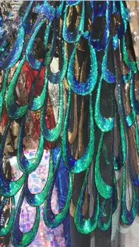 

Embroidered Net Fabric with beads With super Quality yaking-10798 African Tulle Lace Fabric For party Dress