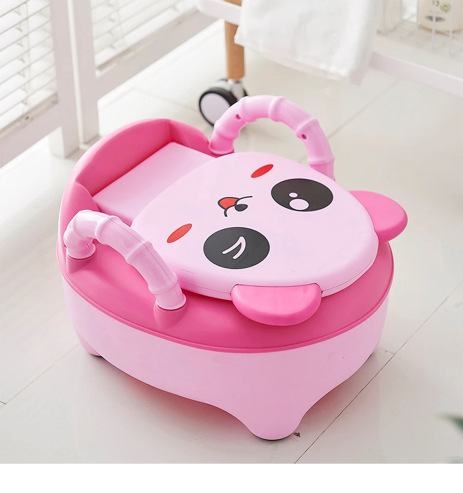 Panda портативное детское горшок для детей горшок обучающее сиденье детский туалет для малышей милый мультяшный горшок тренировочный стул
