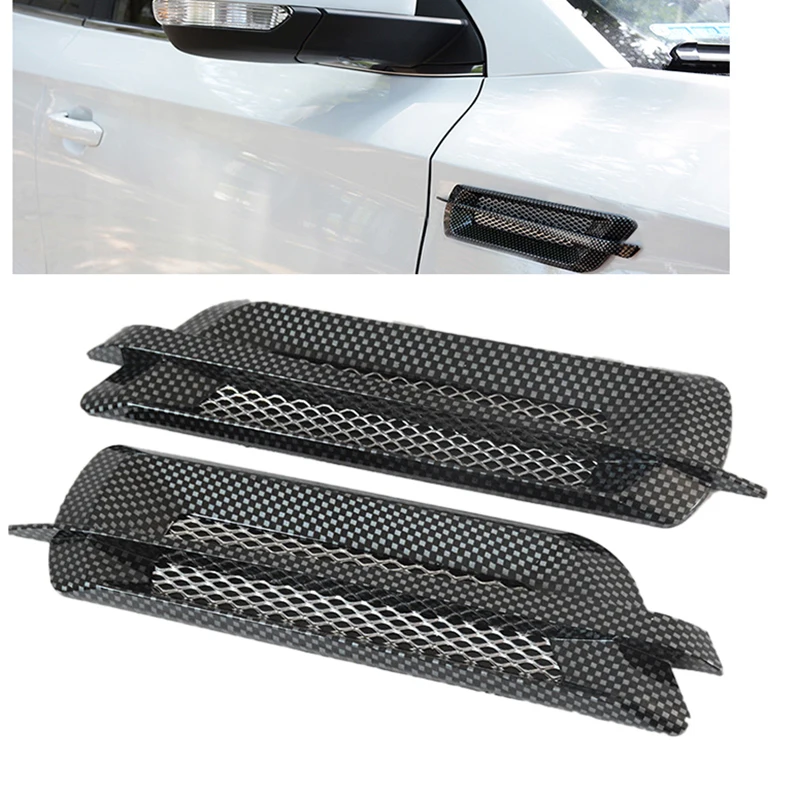Fydun Car Air Flow Vent 2pcs Car Left & Right Side Air Flow Vent Grill Cover Carbon Fiber Style Trim Fit for M5 F10 F18 10-16 