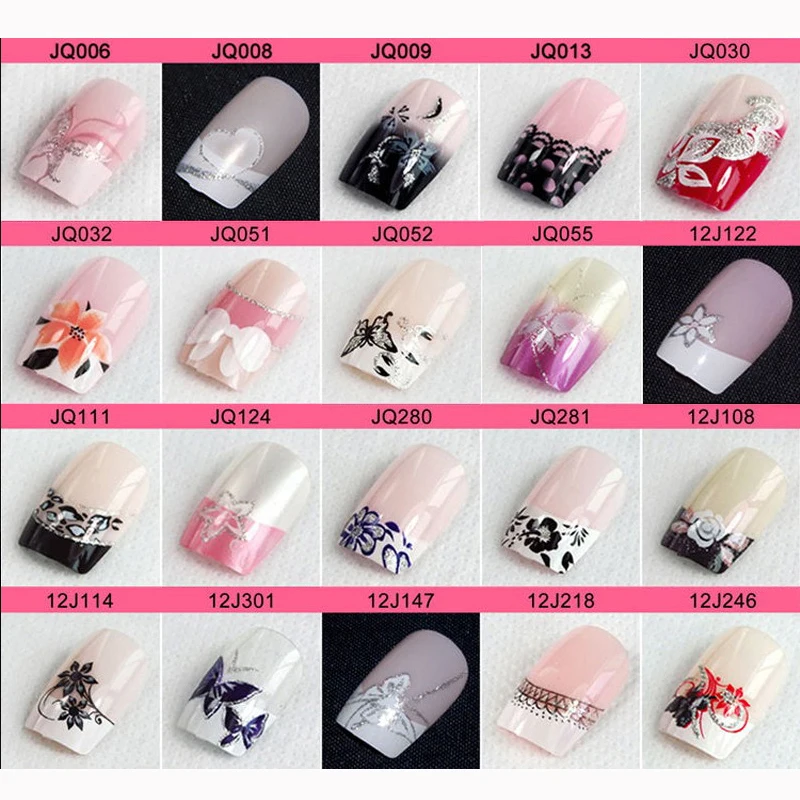 

24pcs/set Full Cover Fake Nails Art Middle Long Square Head False Nails Tips Bride Press on Nails Lady Manicure Tool 20 Optional