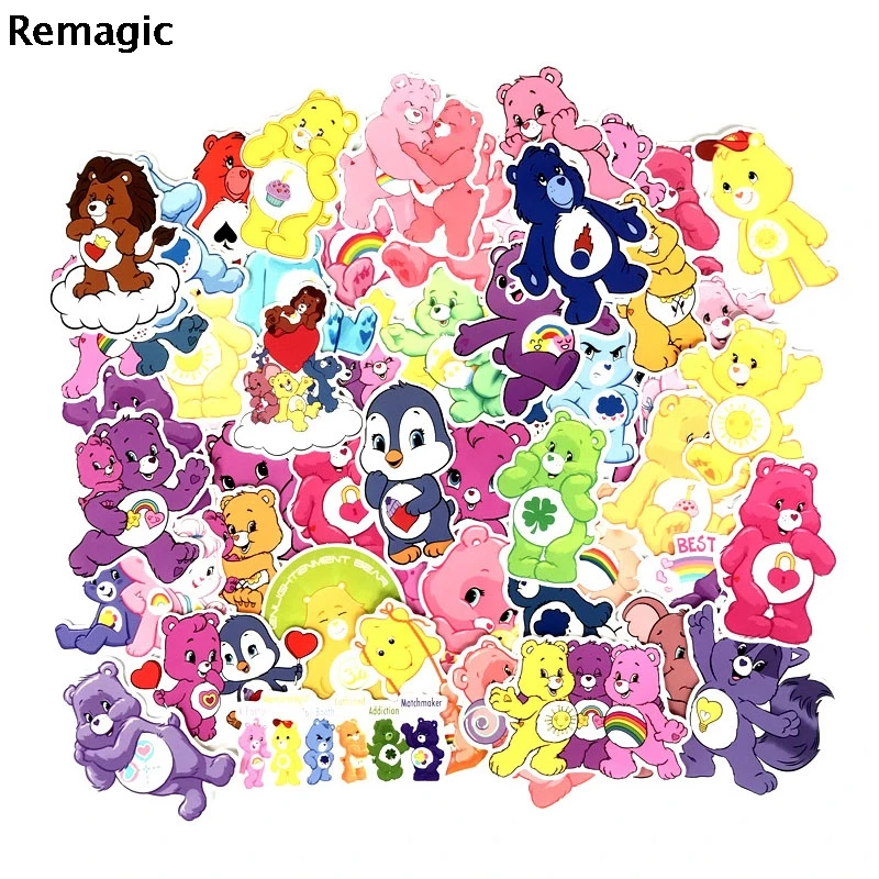 

53pcs Care bears cartoon fans anime vintage paster gift toy cosplay funny decal scrapbooking diy sticker phone laptop waterproof