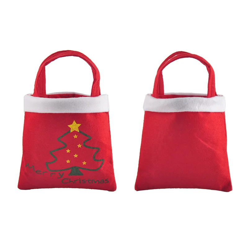 

4pcs/lot High Quality Christmas Tree Decoration Santa Claus Kids Candy Gift Bag Home Party Decor Kids Gift Xmas Decorations