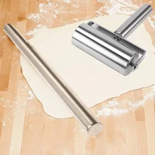 Stainless Steel Dough Rolling Pin Kitchen DIY Baking Tool Household Bakeware Durable Figure Rolling Pin