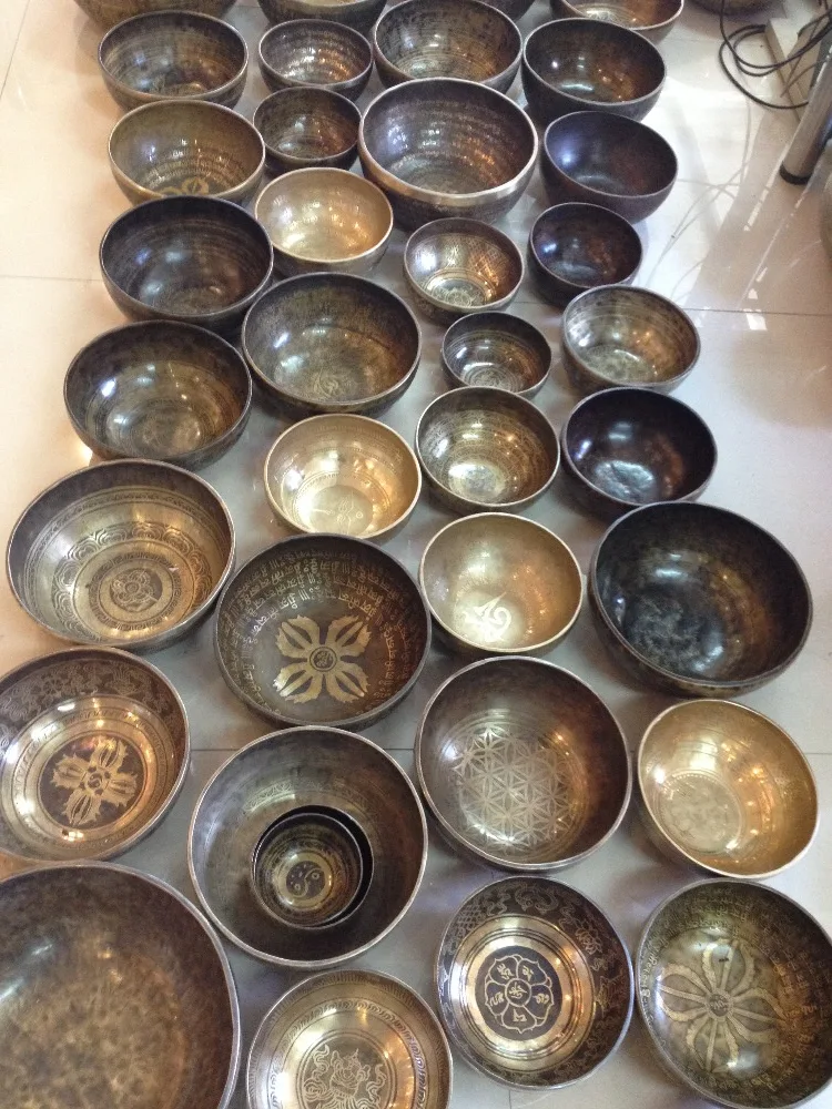 copper singing bowl or nepal tibetan brass bowlin Bells & Chimes from