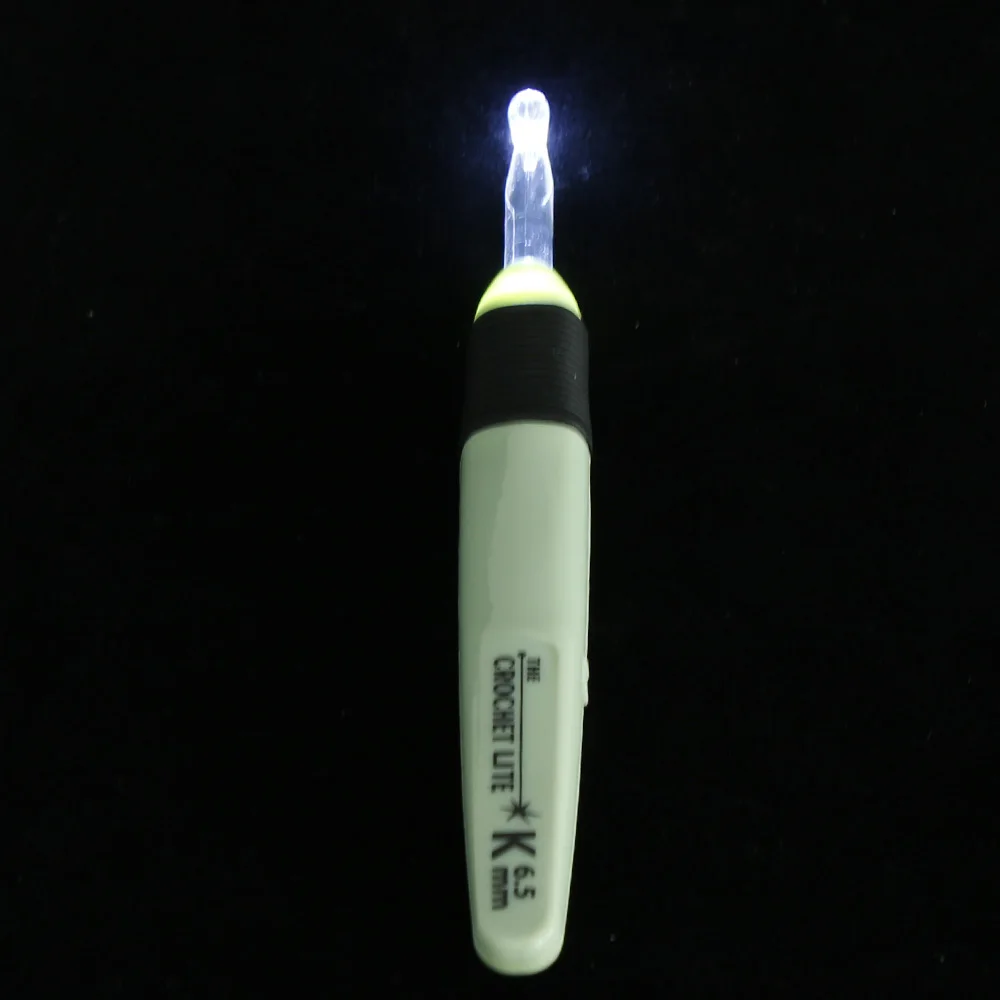 2,5 мм-6,5 мм светодиодный светильник для вязания крючком спицы для шитья аксессуары для шитья 9 цветов швейные иглы - Цвет: Серебристый