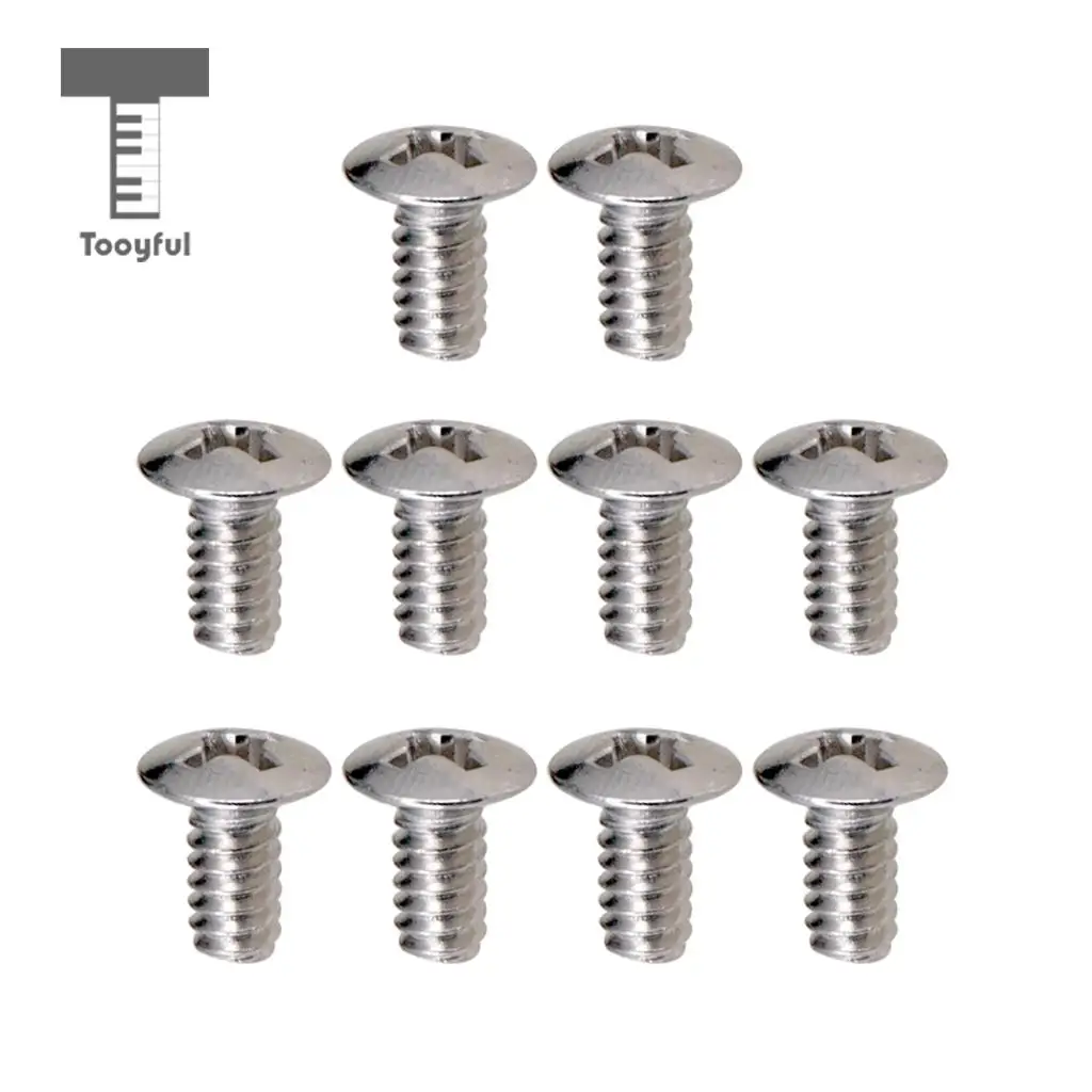 Tooyful 10PCS 5 Way 3 Way Guitar Switch Fixed Screws Nuts Guitar Replacement Black