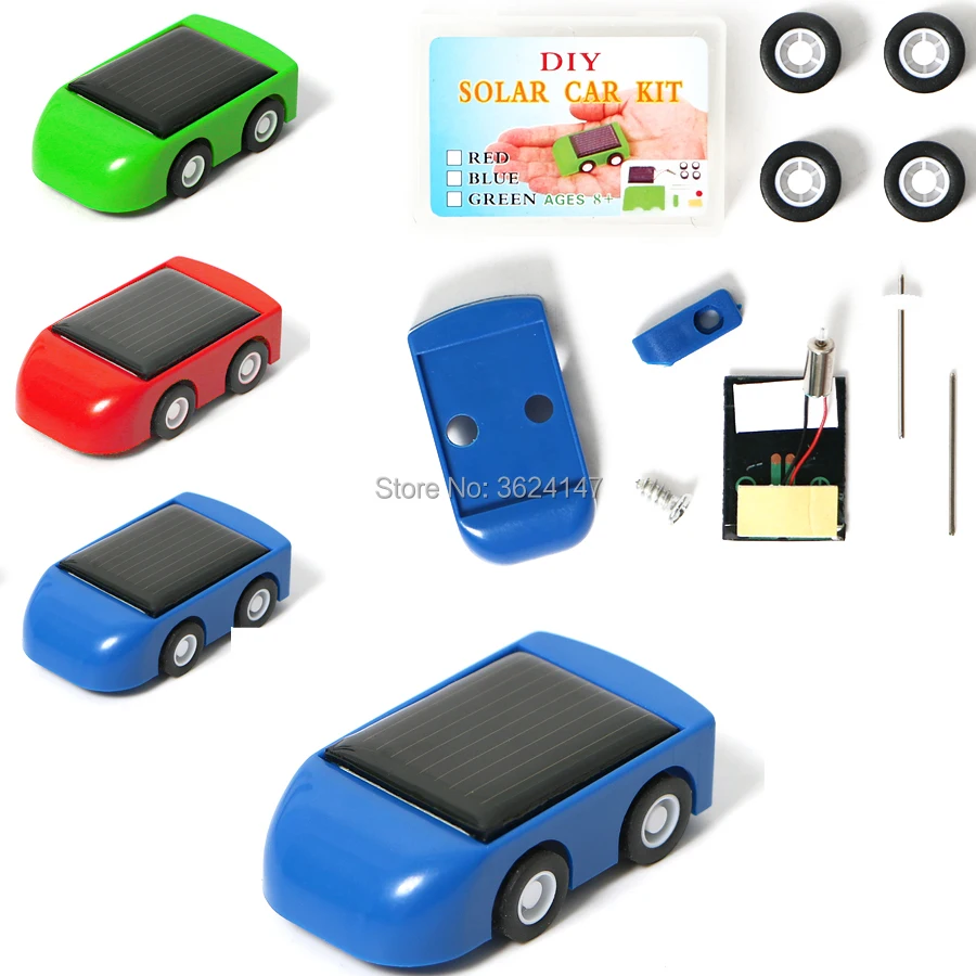 DIY Assemble Toy Set Solar Powered Car Kit Science Educational Solar
