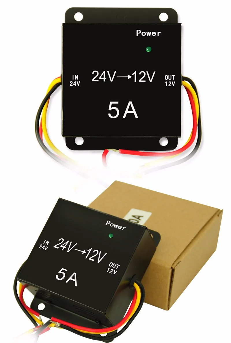 Преобразователи постоянного/постоянного тока тип линии памяти Один выход 24 В до 12 В понижающий преобразователь 5A