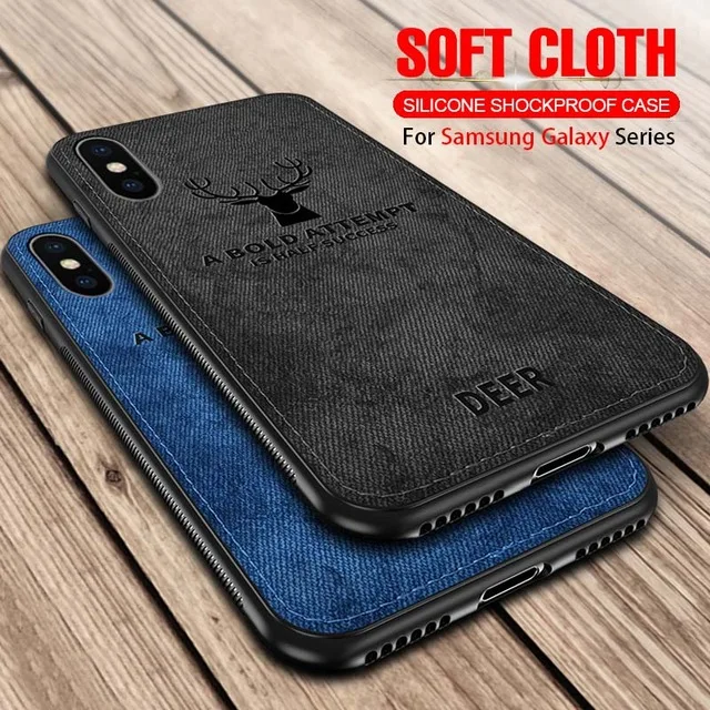 

canvas Cloth Case For Samsung Galaxy Note 9 8 S8 Plus S9 Plus Case For Samsung A6 Plus 2018 J2 Prime J3 J5 J7 2017 Luxury Case