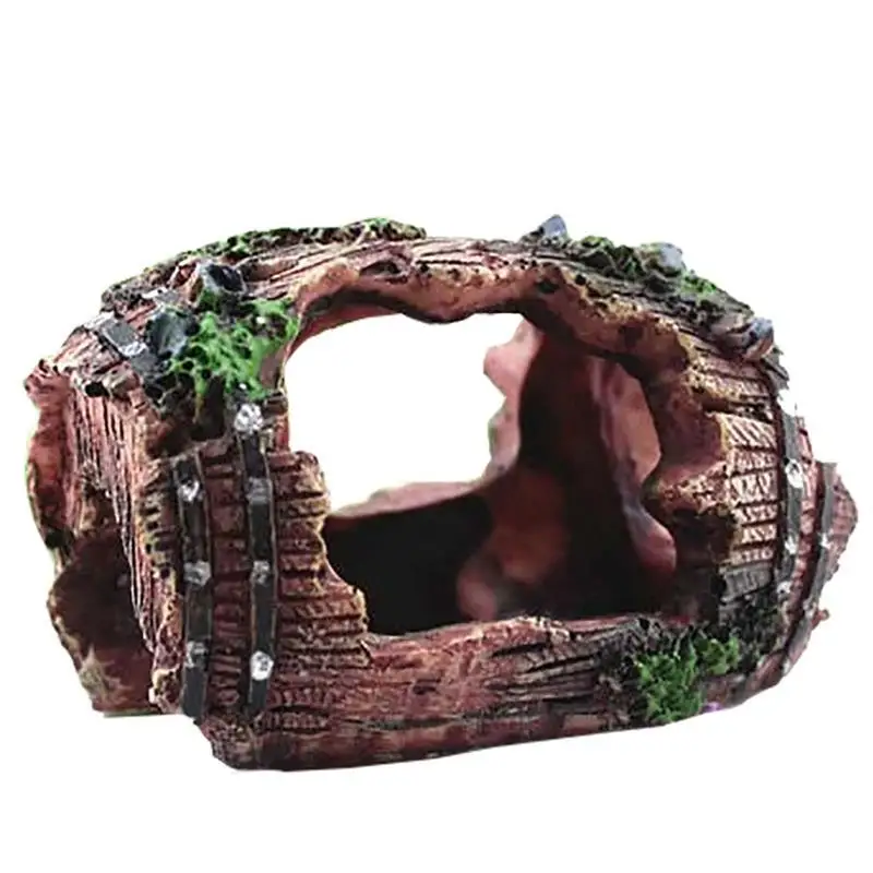 

Fish Tank House Miniatures Underwater Broken Barrel Resin Aquarium Ornament Aquarium Decorations Figurines