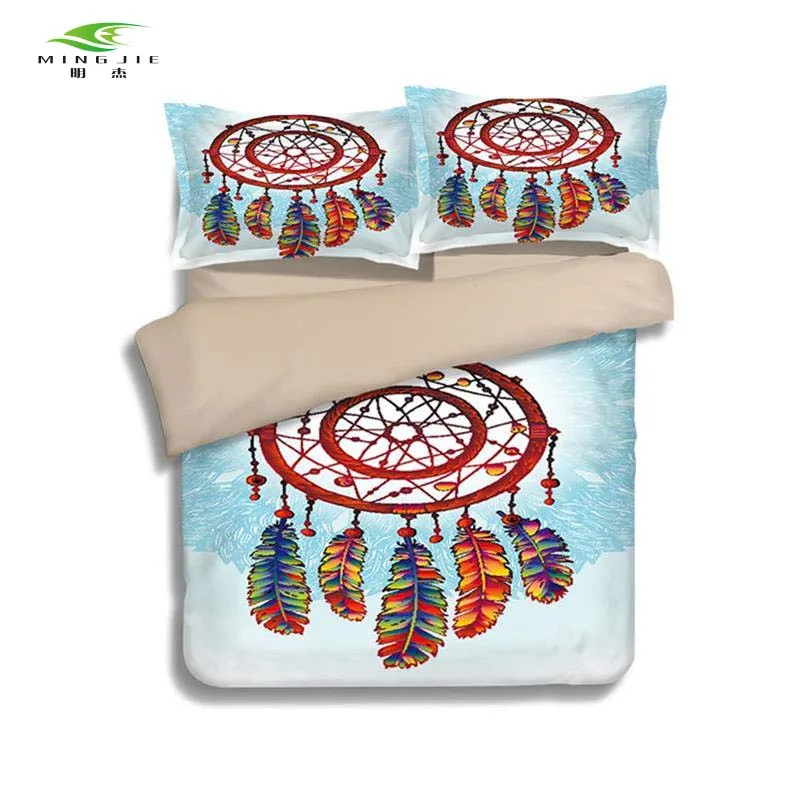 2017 США Твин Полный Королева Король Размер хипстер Постельный набор перья Ловец