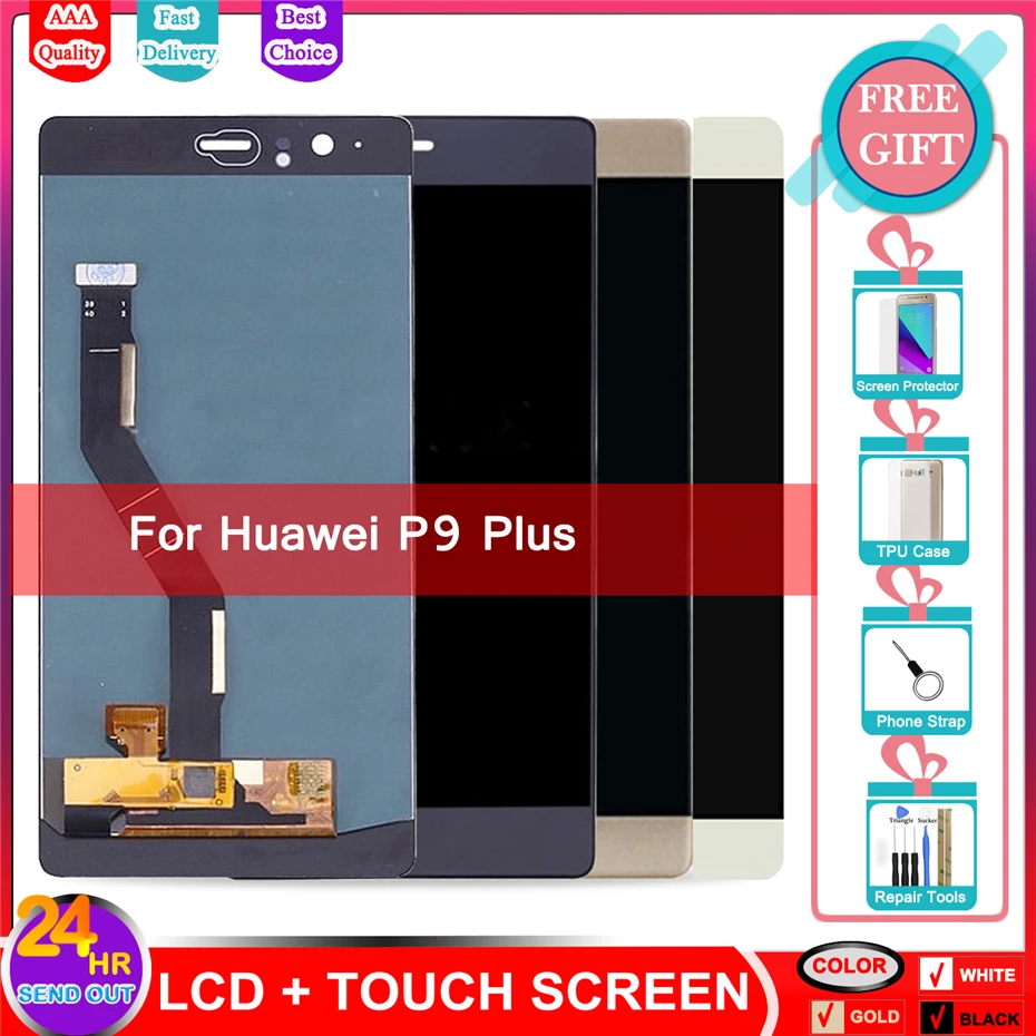 

Screen For Huawei P9 Plus LCD Display Touch Screen Digitizer VIE-L09 VIE-L29 For Huawei P9 Plus Screen AMOLED LCD