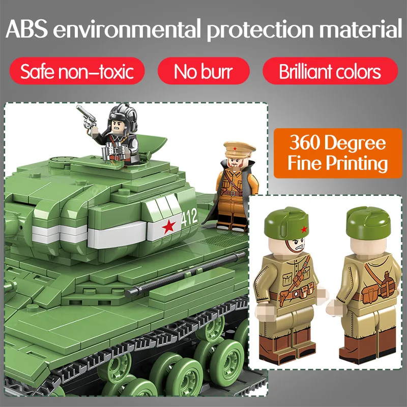 1068pcs-Military-IS-2M-Heavy-Tank-Soldier-Weapon-Building-Blocks-Compatible-LegoINGLY-Tank-WW2-Bricks-Army (4)