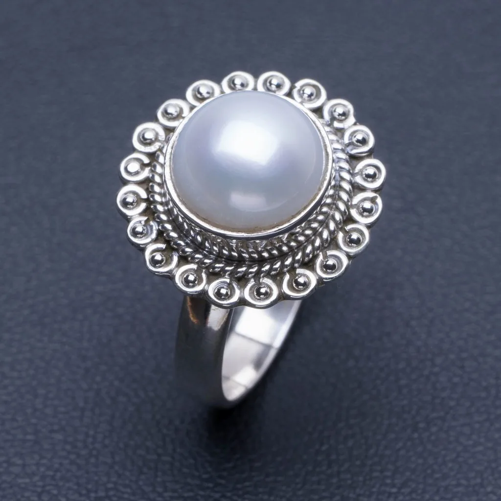 

Natural River Pearl 925 Sterling Silver Ring, US Size 8.75 Q2360