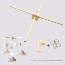 3Set Baby Mobile Hanger Baby Crib Mobile Hanger Frame Mobile DIY Wreath Frame Mobile Holder In Natural Wood Handmade