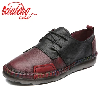 

Xiuteng 2020 Platform Womans Flats Soft Loafers Shoes Casual Women Multicolor Flats Fashion Round Toe Flat Simple Novel Shoes