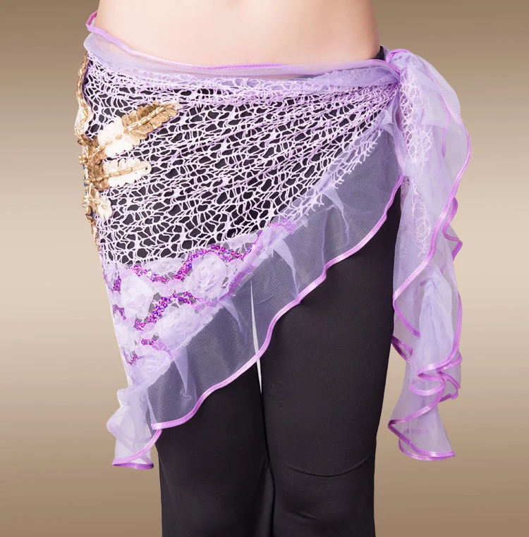 

Wholesale belly dance belt for girls belly dance hip scarf sexy Reticular flowers belly dance belt women belly dance clothing