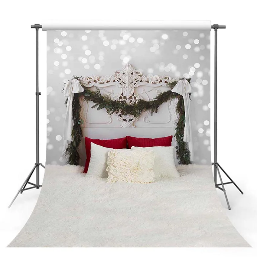 

Vinyl Photography Backdrops Christmas Photo Backgrounds 5x7ft backdrops Child Photography studio fotografia Headboard Bed