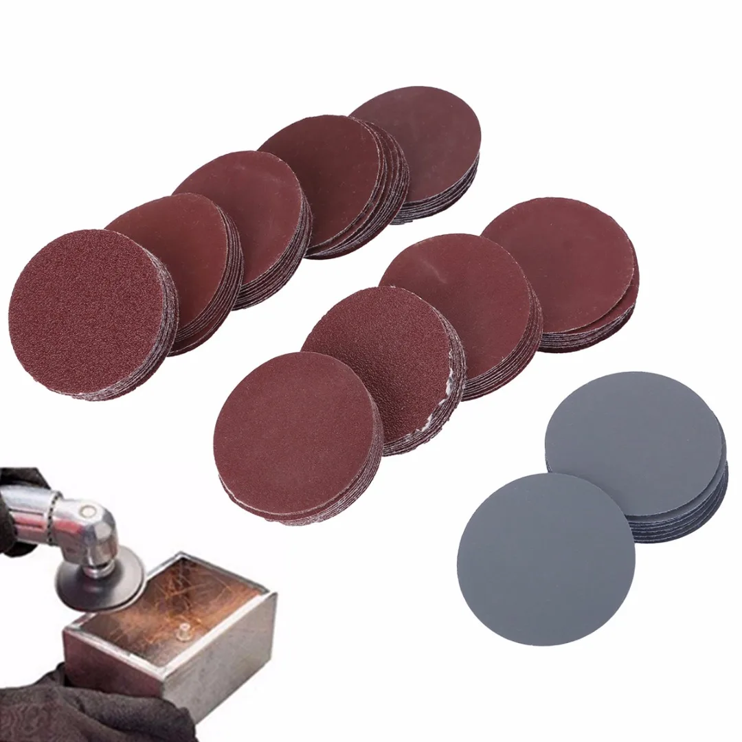 100pcs Abrasive Tools Round Sanding Discs 50mm 2" Polishing Pad Sheets