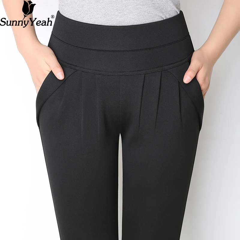 

High Waist Pencil Pants Women 2019 Spring Summer Laides Skinny Pants Female Plus Size Black Casual Trousers Pantalon Femme