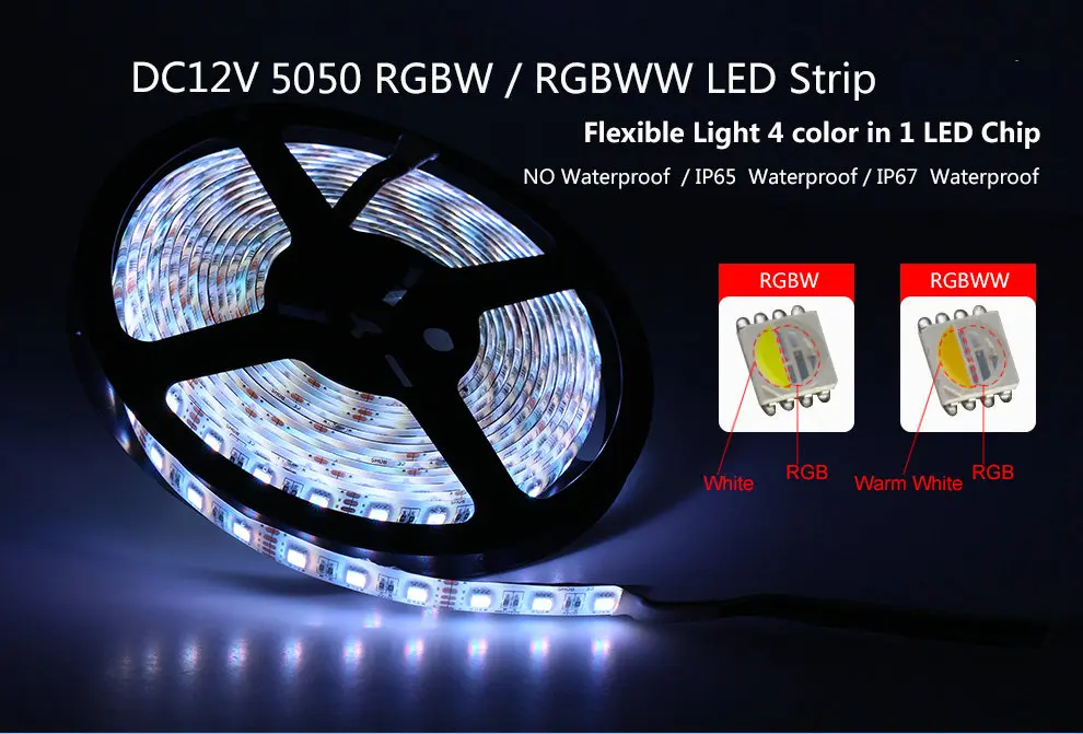 4 em 1 Rgb + Branco Rgbw Strip Flexível - Quente Tira 60 Leds m 5 Lote. Led 5050 Dc12v 2 Beauty & Health