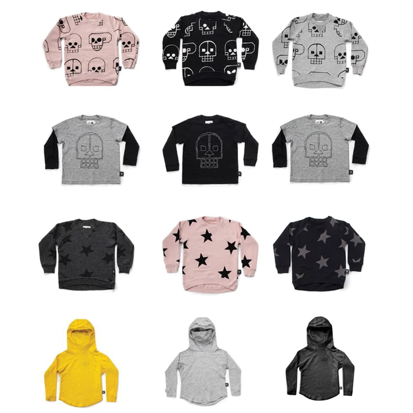 

ZMHYAOKE 2018 Winter Kids T-shirt Baby Girls Sweatshirts Boys Clothes Ninja Taro NUNU Sleeve T Shirts
