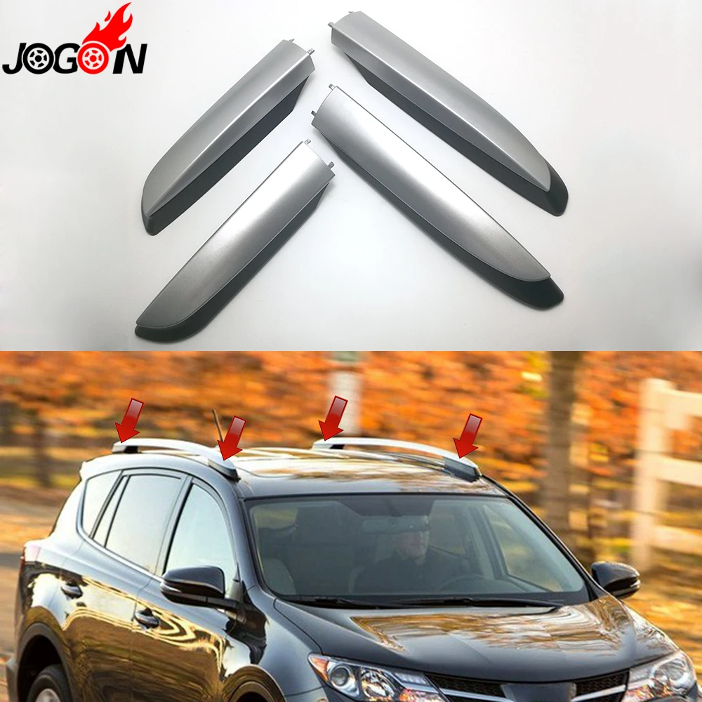 4 قطع لتويوتا RAV4 راف 4 XA40 2013 2014 2015 2016 2017 2018 الفضة حامل سقفي بار نهاية السكك الحديدية استبدال غطاء شل اكسسوارات 4 قطع لتويوتا RAV4 راف 4 XA40 2013 2014 2015 2016 2017 2018 الفضة حامل سقفي بار نهاية السكك الحديدية استبدال غطاء شل اكسسوارات