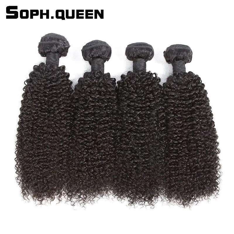 Soph queen Hair необработанные девственные волосы пучки плетение кудрявые вьющиеся натуральные волосы пучки наращивание волос салон волос PCT 15%