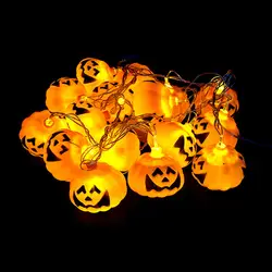 Четверка праздник 3 м 16 шт. тыквы на Хэллоуин строки AA Батарея Мощность реквизит украшения товары для дома вечерние Декор