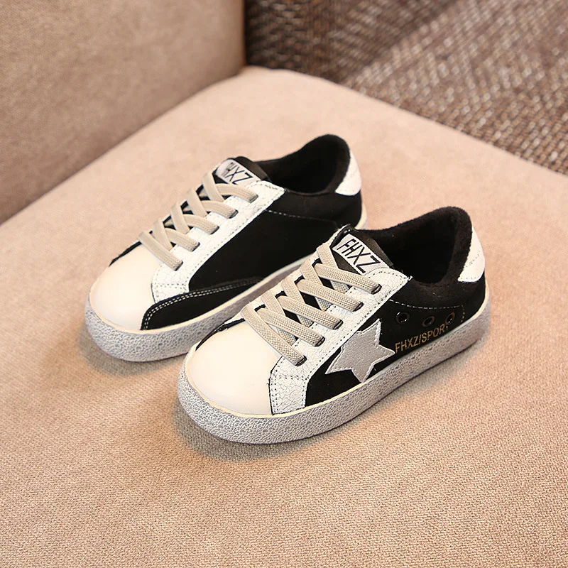 

EU 21-37 KIDS 2018 Spring Children Fashion Star Shoe Baby Boy Brand Sport Sneaker Girl Toddler Casual Trainer White