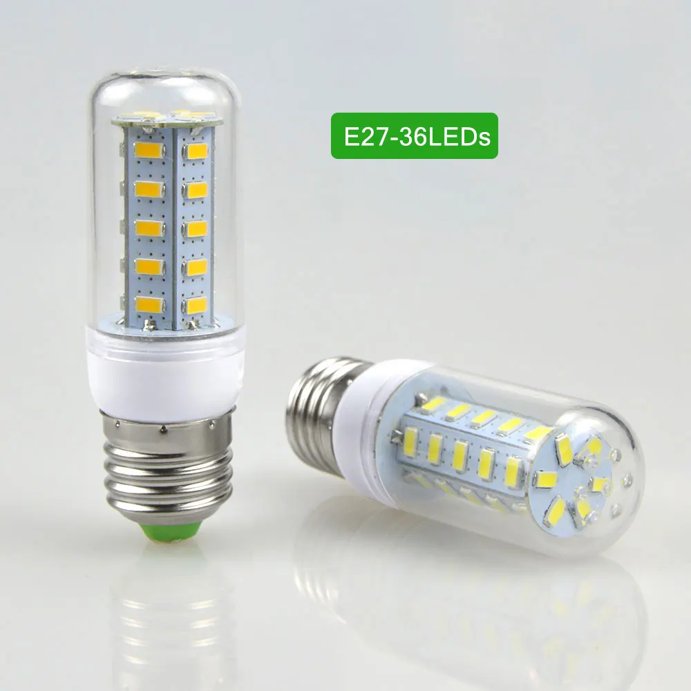 10 шт./упак. AC220V SMD 5730 светодиодный светильник E27 E14 светодиодный лампы кукурузы лампы 24 36 48 56 69 72 светодиодный s люстры лампы в форме свечи светодиодный светильник для дома украшения