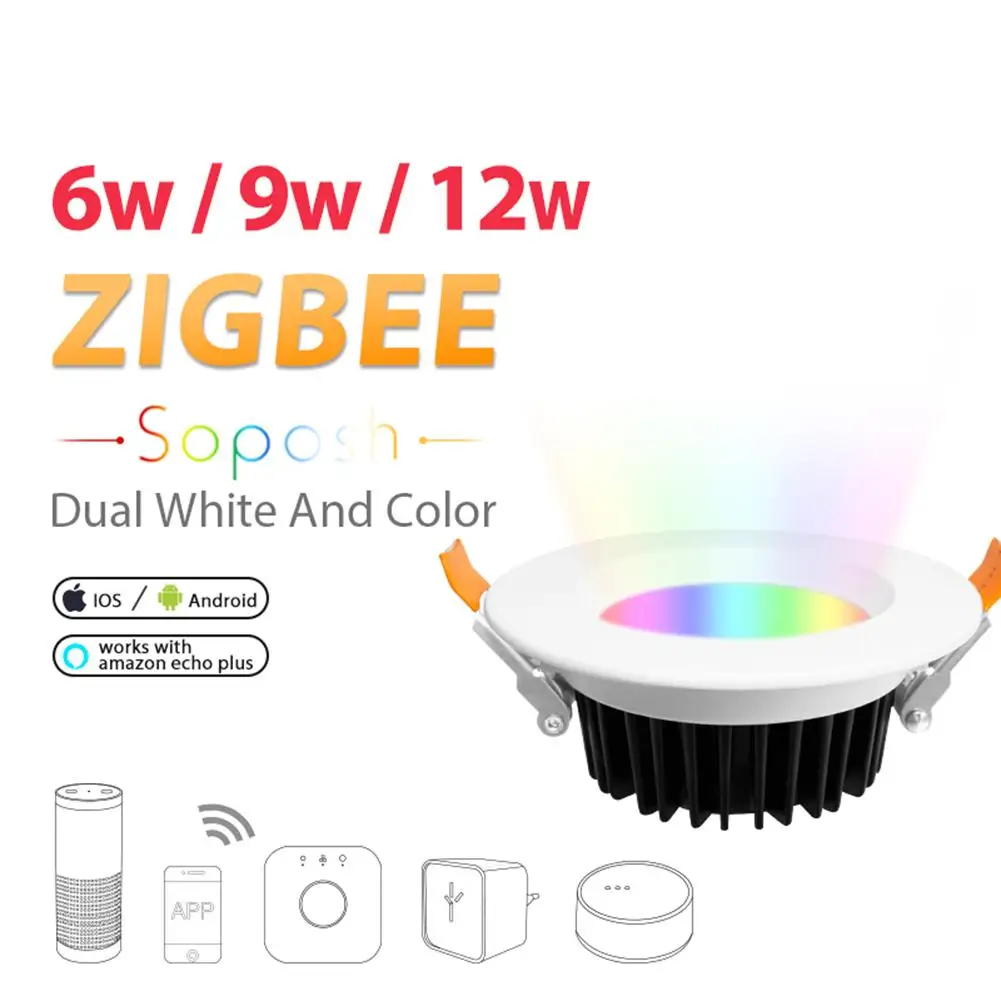 ZIGBEE RGB CCT светильник ZLL протокол совместим с Hue Echo Plus напряжение 100 V 240 V 6 W