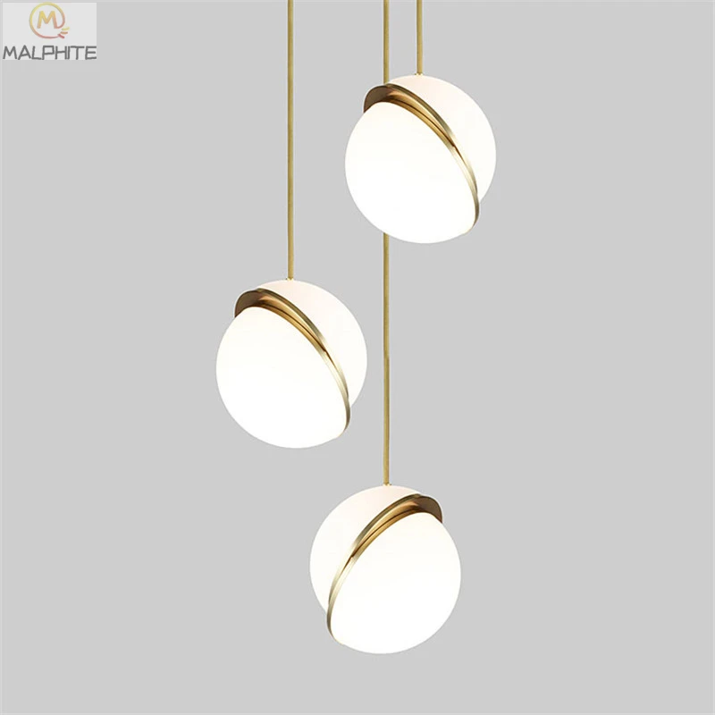 

Rear-Modern pendant lighting simple Nordic restaurant half ball pendant lamps Cafe white glass ball decorative lighting fixtures