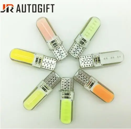 

100Pcs car styling T10 W5W 1LED Crystal Silica bulb Silicon 24V White Pink Yellow Blue Red Ice blue Green Auto interior lights
