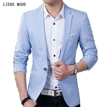Мужская классическая Свадебная куртка мужская мода костюм куртка slim fit Повседневный блейзер пальто Мужская весна осень одежда черный небесно-голубой