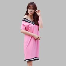 Women nightgowns summer short sleeve nightshirts cotton plus size sleepwear ladies home wear clothes night dress sleepshirts