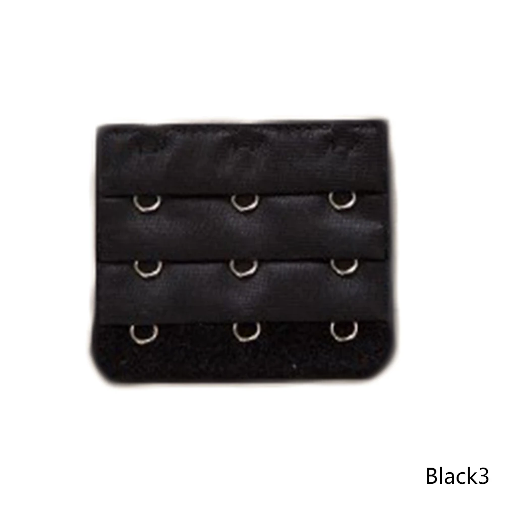 Бюстгальтер с пряжкой сзади, тонкий лифчик, удлиненная пряжка 2 ряда, 3 пряжки/3 ряда, 4 удлинение пряжки - Цвет: black  3 buckle