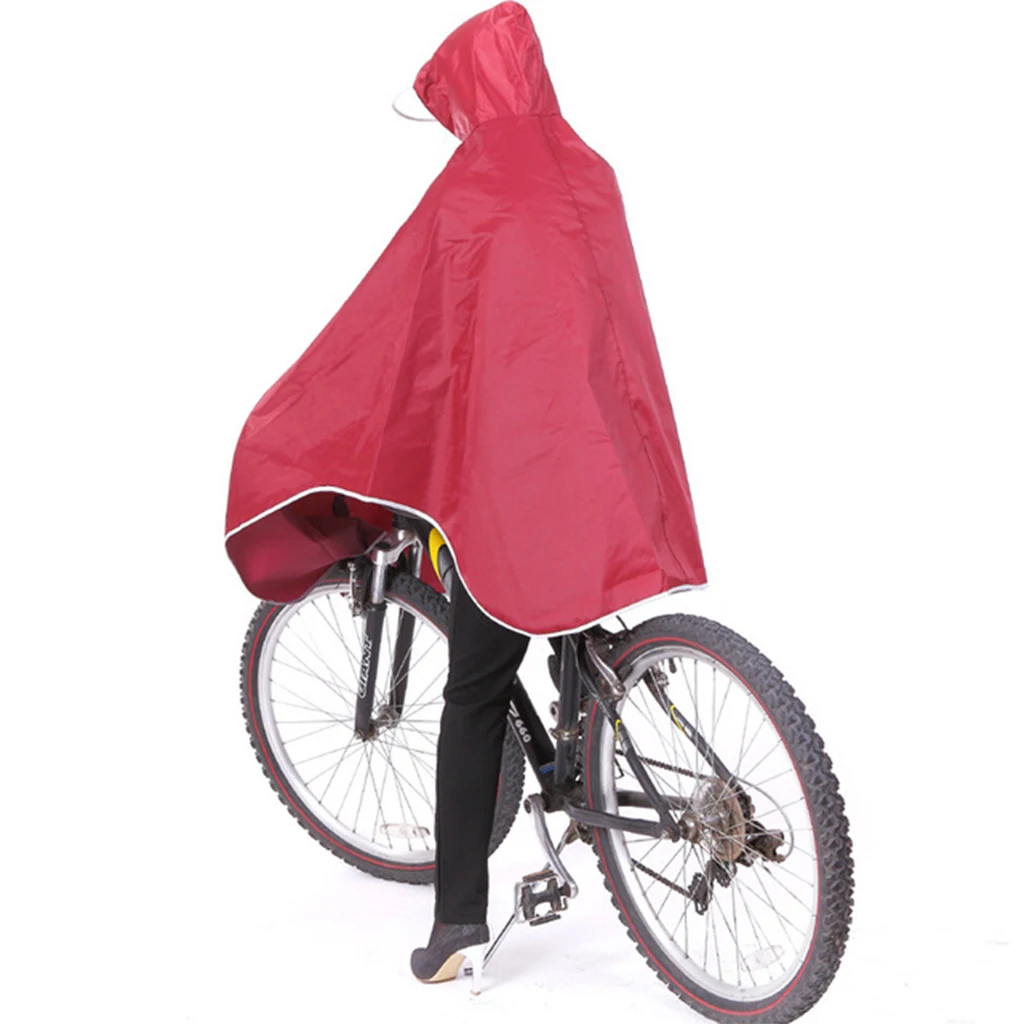 Günstige Radfahren Fahrrad Fahrrad Regenmantel Männer Frauen Regen Cape Poncho Mit Kapuze Winddicht Regen Mantel Mobilität Roller Abdeckung Regen Mantel