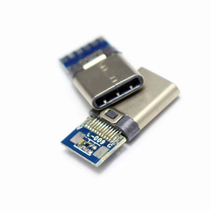 Штекерный разъем USB 3 1 типа C 2 шт. 24 контакта 56K 10 нФ сварочный тип с печатной платой