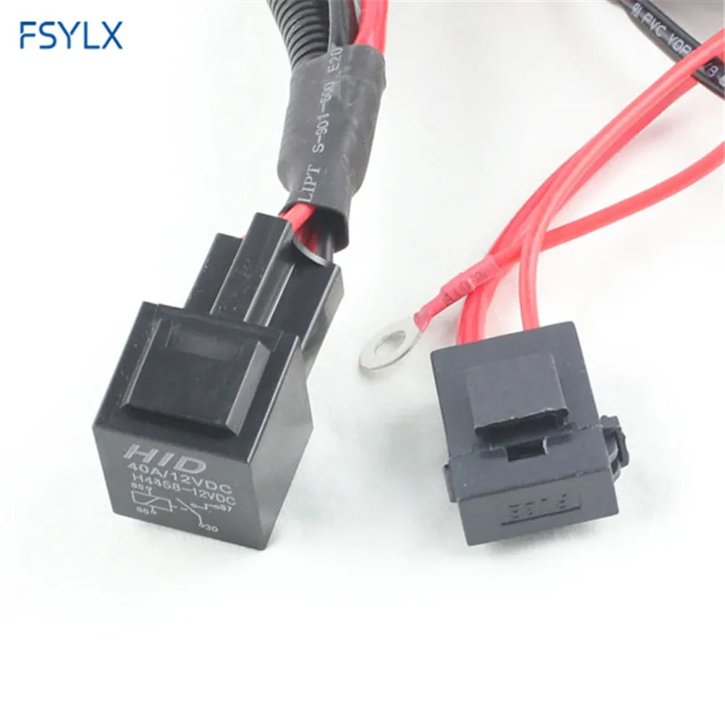 FSYLX 35 Вт 55 автомобильный HID усиленный удлинитель Релейный кабель H7 H8 H9 H11 9005 9006
